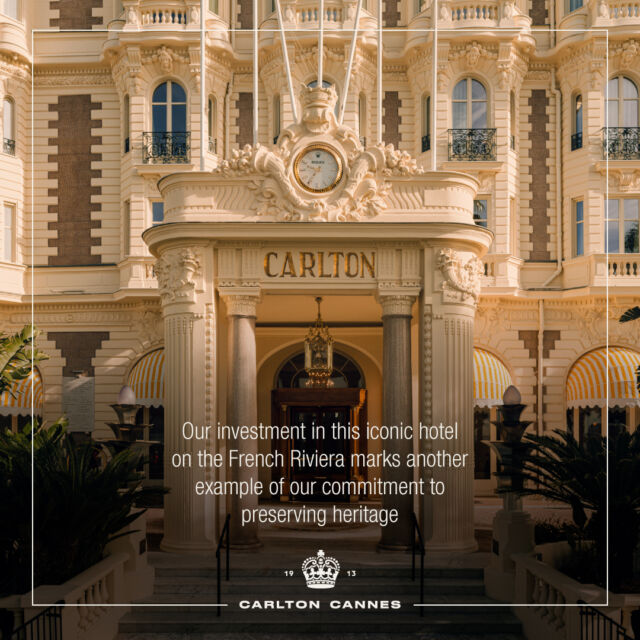 The Carlton Cannes now stands as a testament to our commitment to preserving heritage while providing unparalleled luxury and service. We invite you to experience the timeless charm that the Carlton Cannes offers.

يشهد فندق كارلتون كان على التزامنا بالحفاظ على التراث مع تقديم خدمات تتسم بفخامة لا مثيل لها. لذا ندعوك لعيش تجربة ساحرة في فندق كارلتون كان